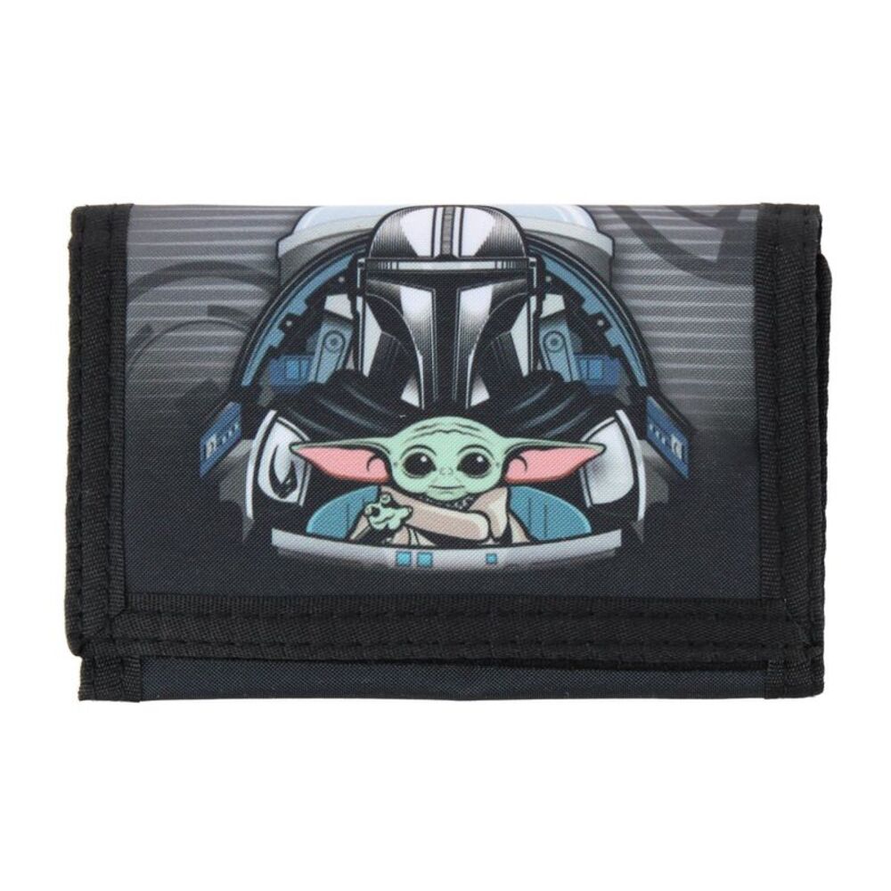 Textiel Trade Disney's Kid's Mandalorian & Grogu Hook & Loop Tri-Fold Wallet